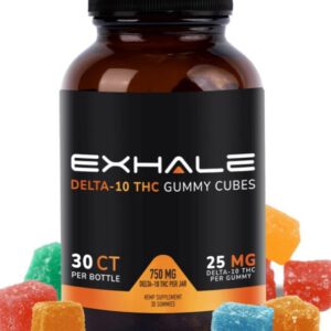 Exhale Wellness CBD + THC Gummy Cubes | 30 Count