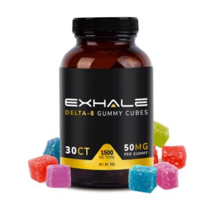 Exhale Wellness Delta-8 Gummy Cubes - 1500mg